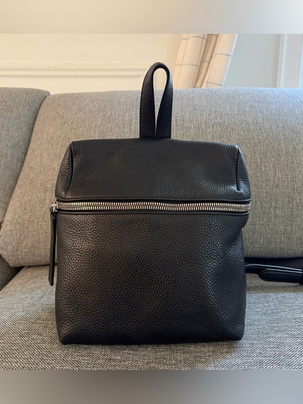 KARA Small Backpack in Black Leather